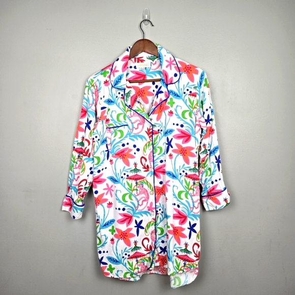 JAYES STUDIO Monkey's Sleep Shirt Bright Multicolored Womens Size S (4-8) - Picture 2 of 13